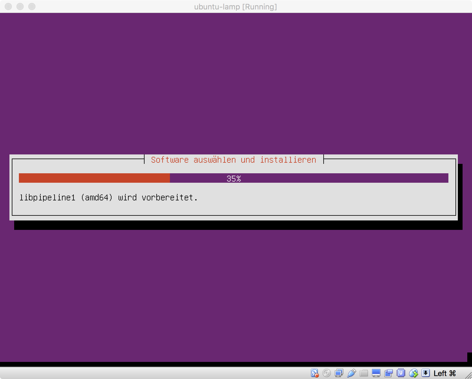 Ubuntu Installation - Software-Installation läuft